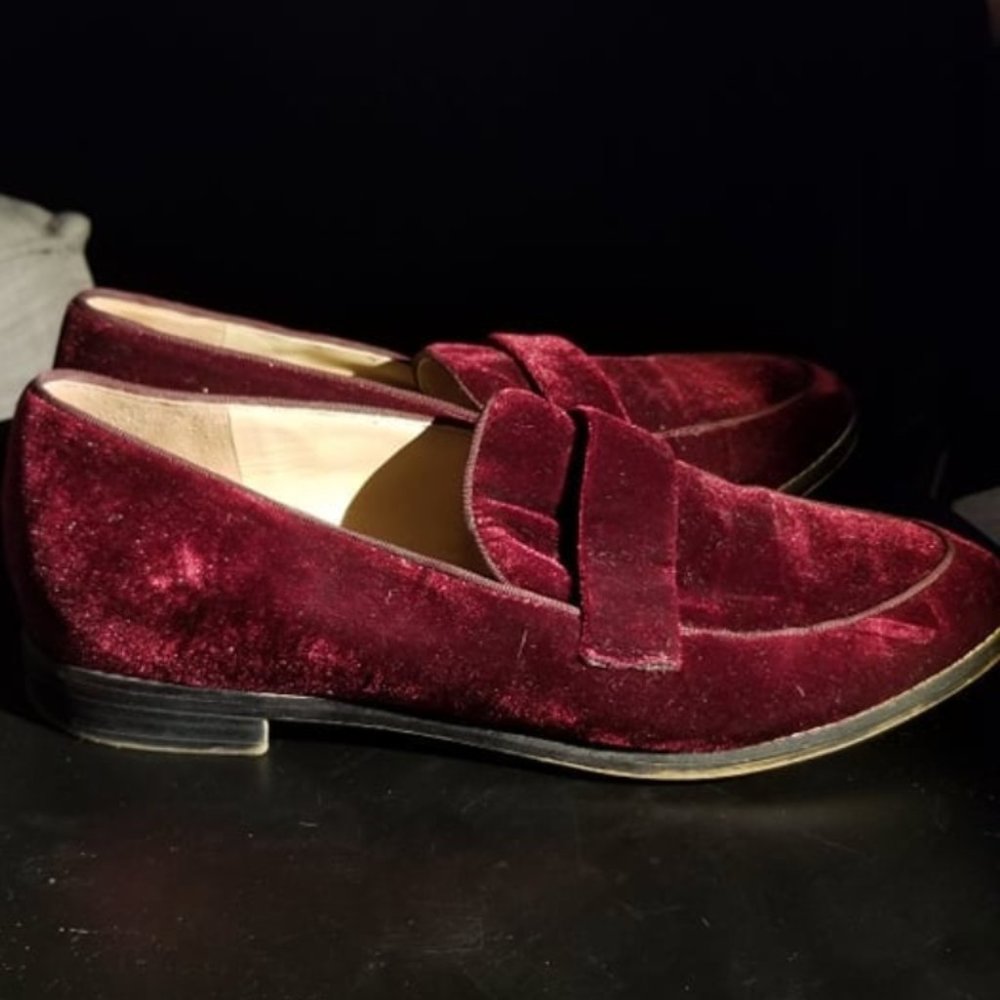 Red Velvet Loafers